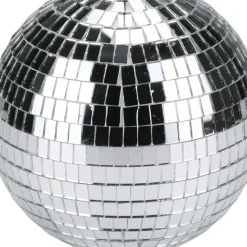 Party Casa discobal kerstbal - zilver - D15 cm - kunststof -disco