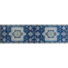 PARVAKADLI - Laagpolig vloerkleed - Blauw - 80 x 300 cm - Polyester