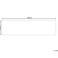 PARVAKADLI - Laagpolig vloerkleed - Blauw - 80 x 300 cm - Polyester