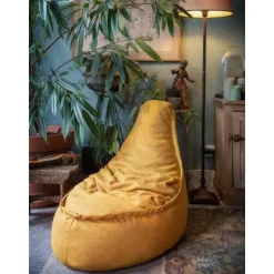 Parya - Zitzak Stoel Duurzaam - 100% Gerecyclede Petflessen - Geel - Junior