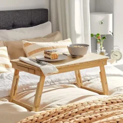 Parya Home - Houten Laptoptafel - Bamboe - Bruin