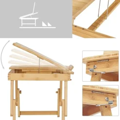 Parya Home - Houten Laptoptafel - Bamboe - Bruin