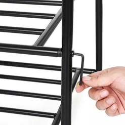 Parya Home - Kledingrek met Schoenenrek in Metaal - 155x87.5cm - Zwart