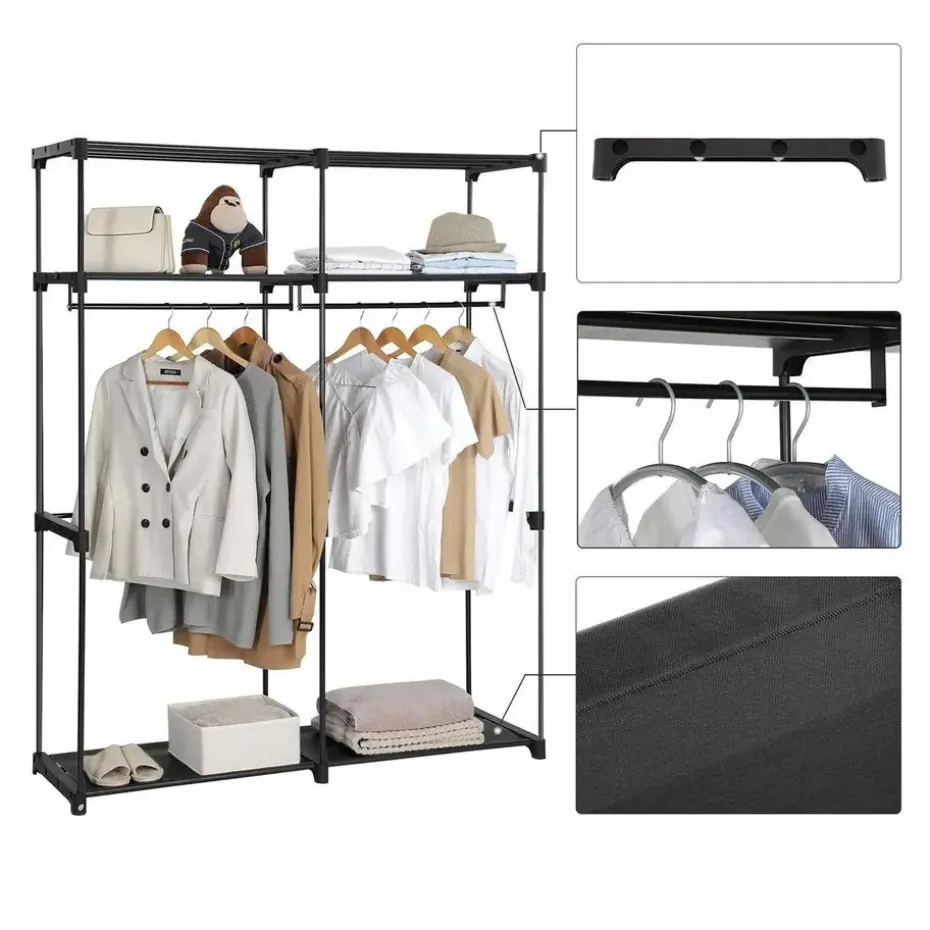 Parya Home - Opvouwbare Garderobekast - Zwart