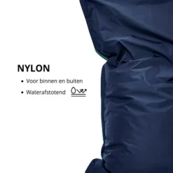 Parya Home - Ruime zitzakken - Kussen - Nylon - 100x150 cm - blauw