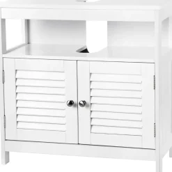 Parya Home - Wastafelonderkast -Badkamerkast - 2 Deuren - Wit