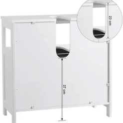 Parya Home - Wastafelonderkast -Badkamerkast - 2 Deuren - Wit