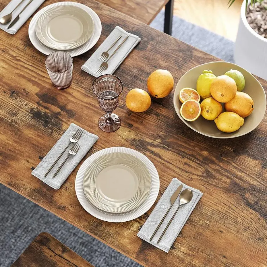 Parya Home Bartafel Set - Bartafel incl. twee barstoelen - Industrieel - Vintage