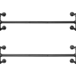 Parya Home Kapstok Garderoberekken - Set van 2 - Zwart