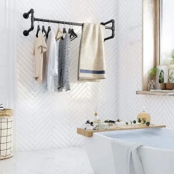 Parya Home Kapstok Garderoberekken - Set van 2 - Zwart