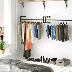 Parya Home Kapstok Garderoberekken - Set van 2 - Zwart