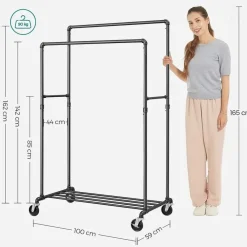 Parya Home Kledingrek metaal voor zware lasten tot 110 kg