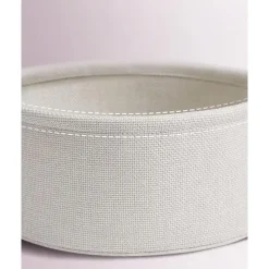 Parya Home Kleine ronde salontafel, bijzettafel met stoffen mand