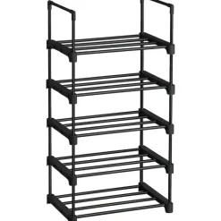 Parya Home metalen schoenrek met 5 niveaus - zwart