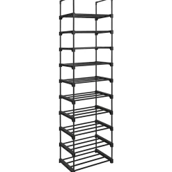 Parya Home schoenenrek - 10 planken - metaal - zwart