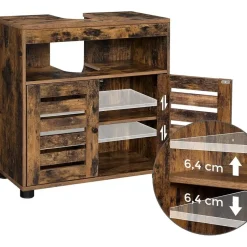 Parya Home Wastafelmeubel – Badkamerkast met verstelbare plank