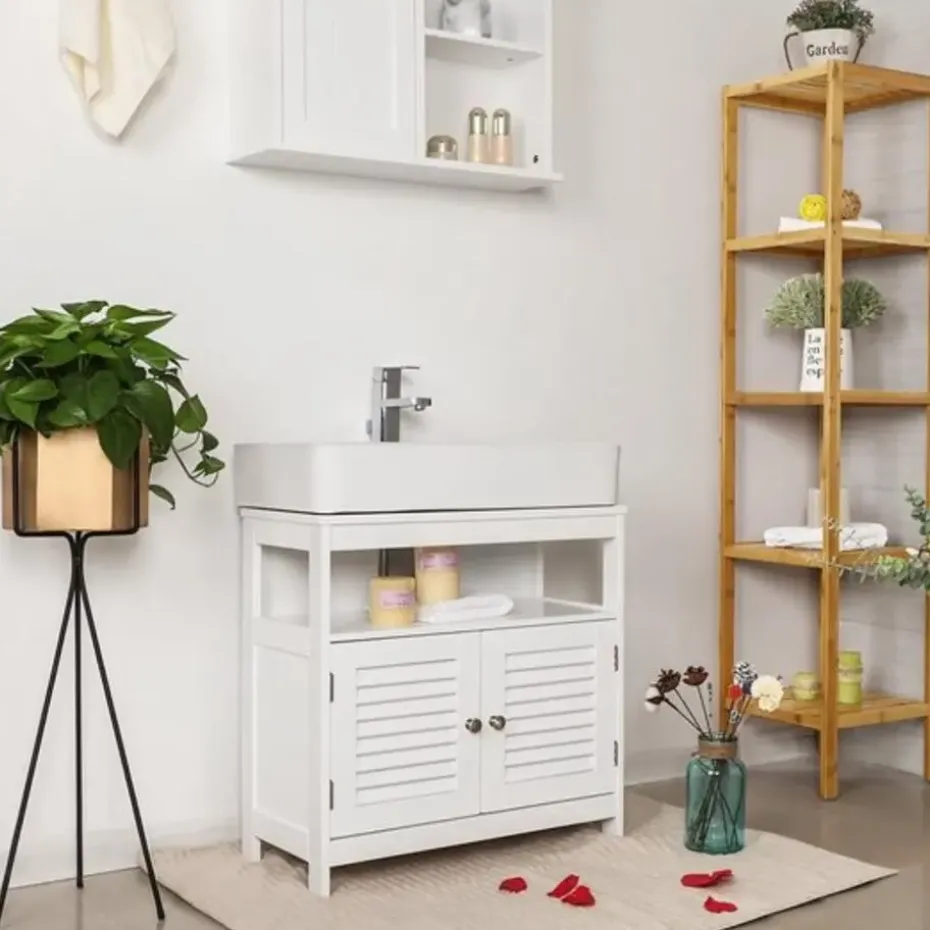 Parya Home Wastafelonderkast, zonder wastafel, veel opslag, wit