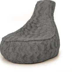 Parya Stoel Zitzak Bont - Zitzakfauteuil - Woonkamerzitzak - Donkergrijs -