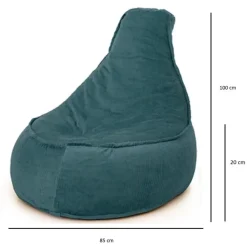 Parya Stoel Zitzak Ribstof - Zitzakfauteuil - Woonkamerzitzak - Poef