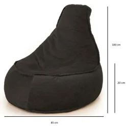 Parya Stoel Zitzak Ribstof - Zitzakfauteuil - Woonkamerzitzak - Poef –