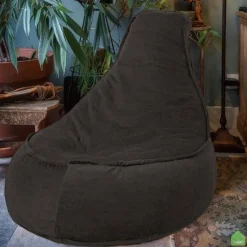 Parya Stoel Zitzak Ribstof - Zitzakfauteuil - Woonkamerzitzak - Poef –