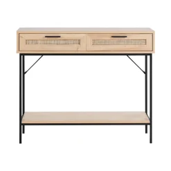PASCO - Consoletafel - Lichte houtkleur - Rotan