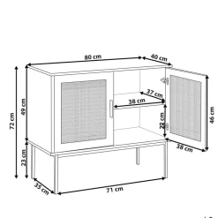 PASCO - Sideboard - Lichte houtkleur - Vezelplaat