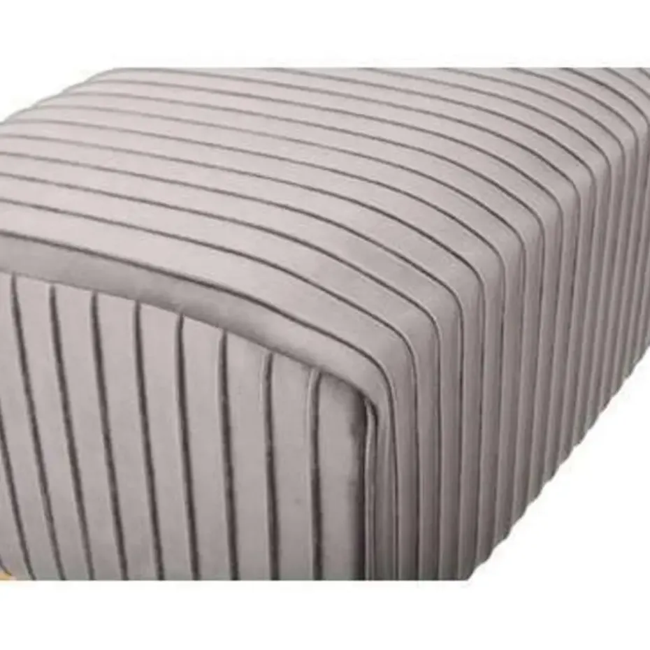 PATERSON - Hocker - Grijs - Fluweel