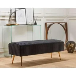 PATERSON - Hocker - Zwart - Fluweel