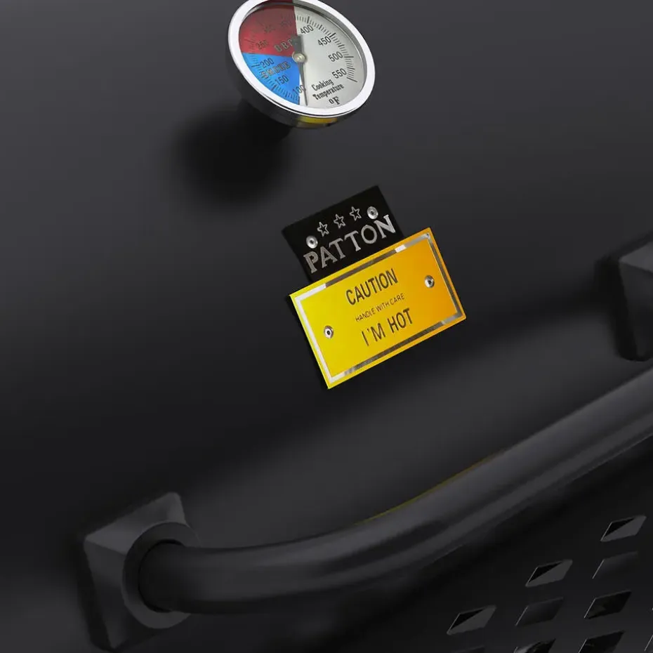 Patton Smoker Houtskoolbarbecue Oklahoma - Zwart