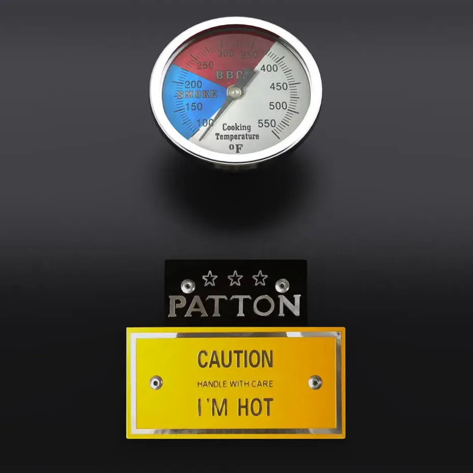 Patton Smoker Houtskoolbarbecue Oklahoma - Zwart