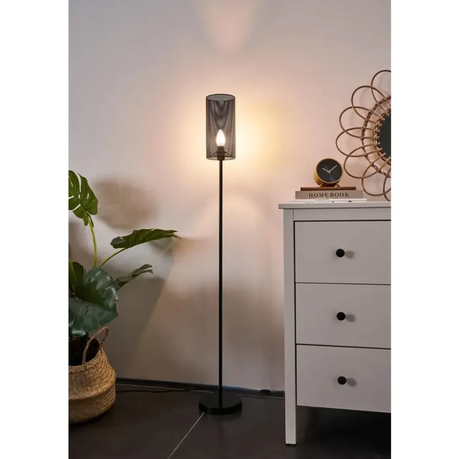 Pauleen Black Mesh Vloerlamp - E14