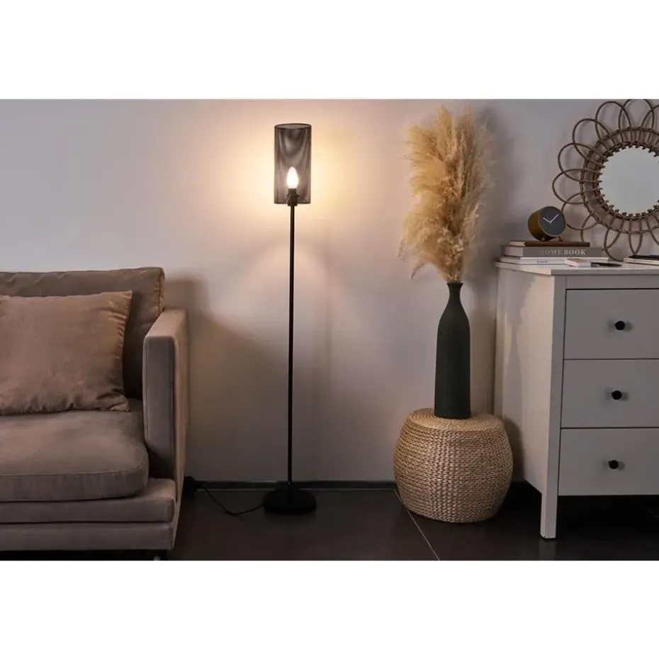 Pauleen Black Mesh Vloerlamp - E14