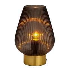 Pauleen Crystal Gloom Tafellamp - E14 - Rookglas/Messing