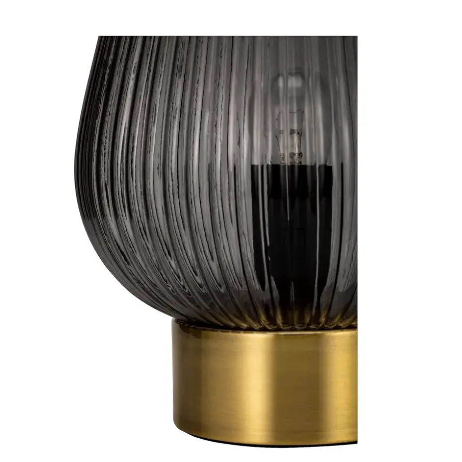 Pauleen Crystal Gloom Tafellamp - E14 - Rookglas/Messing