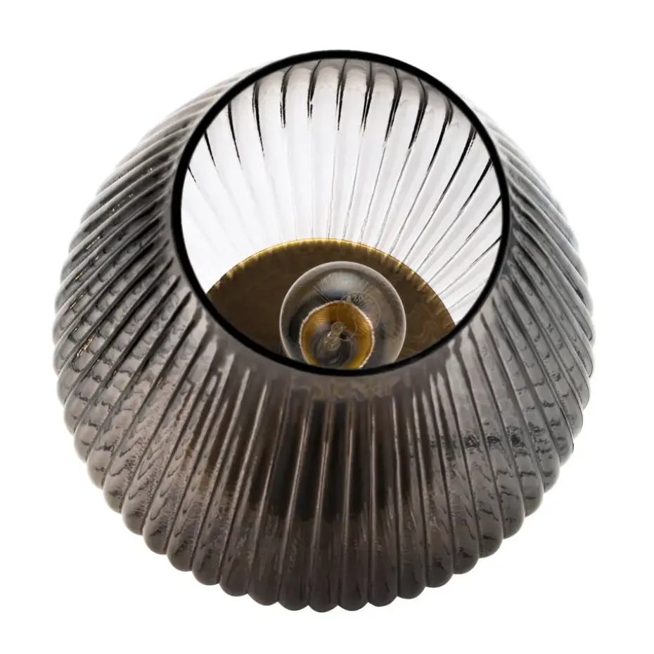 Pauleen Crystal Gloom Tafellamp - E14 - Rookglas/Messing