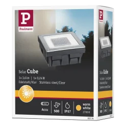 Paulmann Grondinbouwlamp Cube - Solar - 100x100mm - 0,24W - IP67