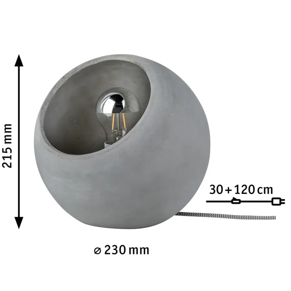 Paulmann Neordic Ingram tafel max. 1x20W E27 grijs