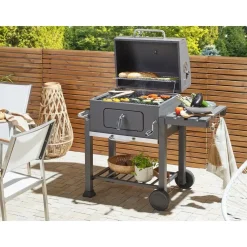 PAVLOF - Houtskoolgrill - Grijs - Staal