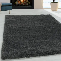 Pearl Soft Hoogpolig Vloerkleed Grijs - 140x200 CM