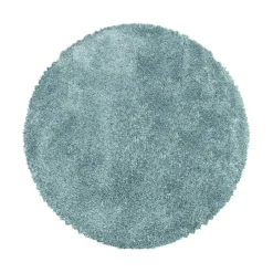 Pearl Soft Rond Hoogpolig Vloerkleed Blauw - 120 CM ROND