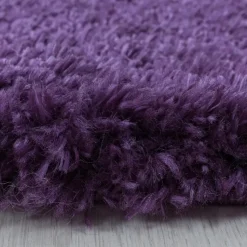 Pearl Soft Rond Hoogpolig Vloerkleed Paars / Lila - 120 CM ROND
