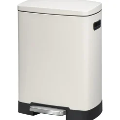 Pedaalemmer Paco - beige metaal - 25L+15L