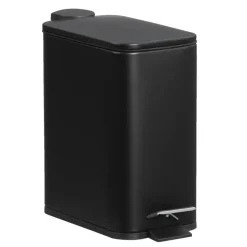 Pedaalemmer Slim - 5 liter - zwart - 28,9x14x28,3 cm