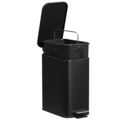 Pedaalemmer Slim - 5 liter - zwart - 28,9x14x28,3 cm