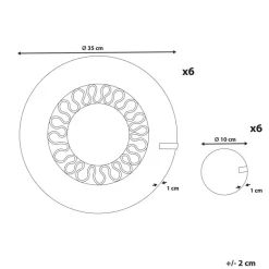 PEPPERBERRY - Set van 12 placemats en onderzetters - Natuurlijk - Jute