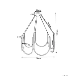 PERQUENO - Kroonluchter - Goud - Aluminium