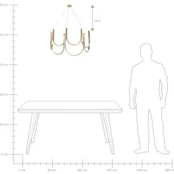 PERQUENO - Kroonluchter - Goud - Aluminium