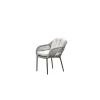 Pescara dining fauteuil - carbon black - rope taupe - desert sand