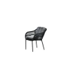 Pescara dining fauteuil - carbon black -rope black - mystic grey